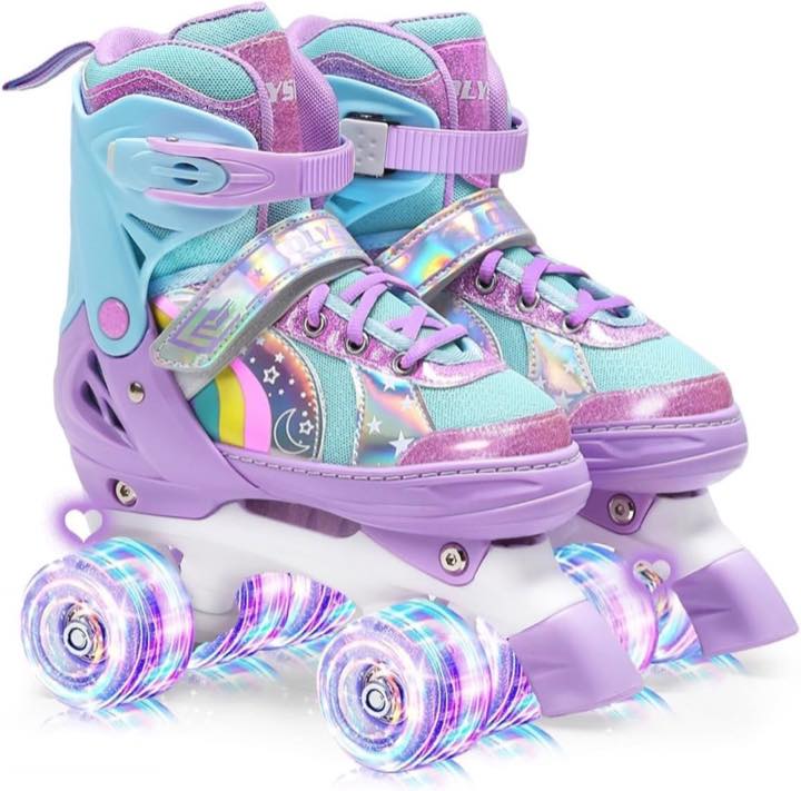 OLYSPM LED-Rollschuhe, Größe XS
