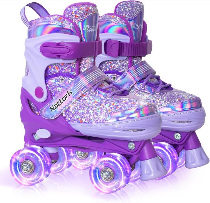 Nattork Kinder-Rollschuhe, verstellbar, Größe M