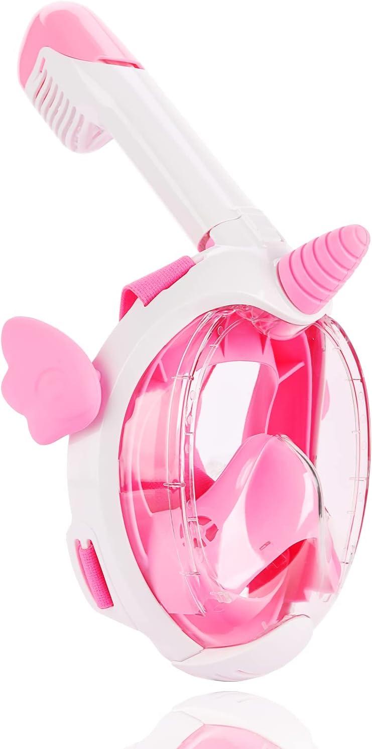 Flyboo Flyboo Schnorchelmaske für Kinder, 180-Grad-Sicht, Einhorn, XS