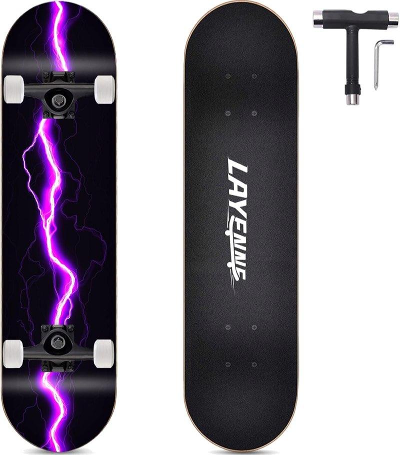 LAYENNE Skateboard Blitz, 31 × 8 Zoll, 8-lagig