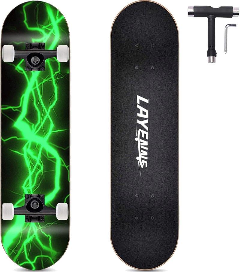 LAYENNE Skateboard 31 × 8 Zoll, 7-lagig