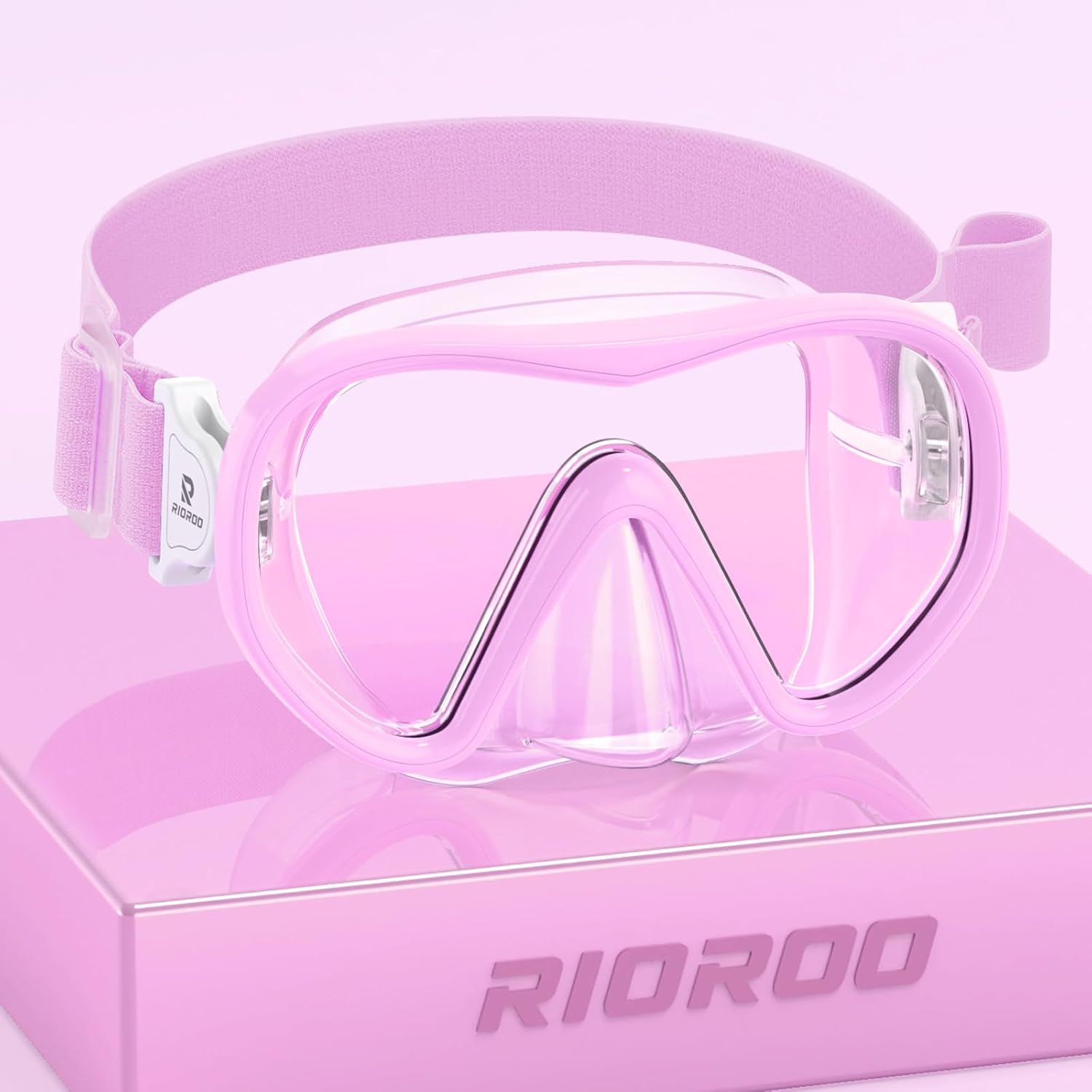 RIOROO RIOROO Taucherbrille Kinder mit Stoffband, 4–16 Jahre