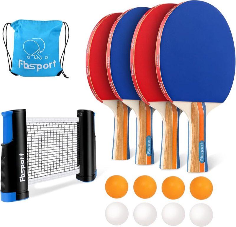 FBSPORT Set mit Netz, 4 Schläger