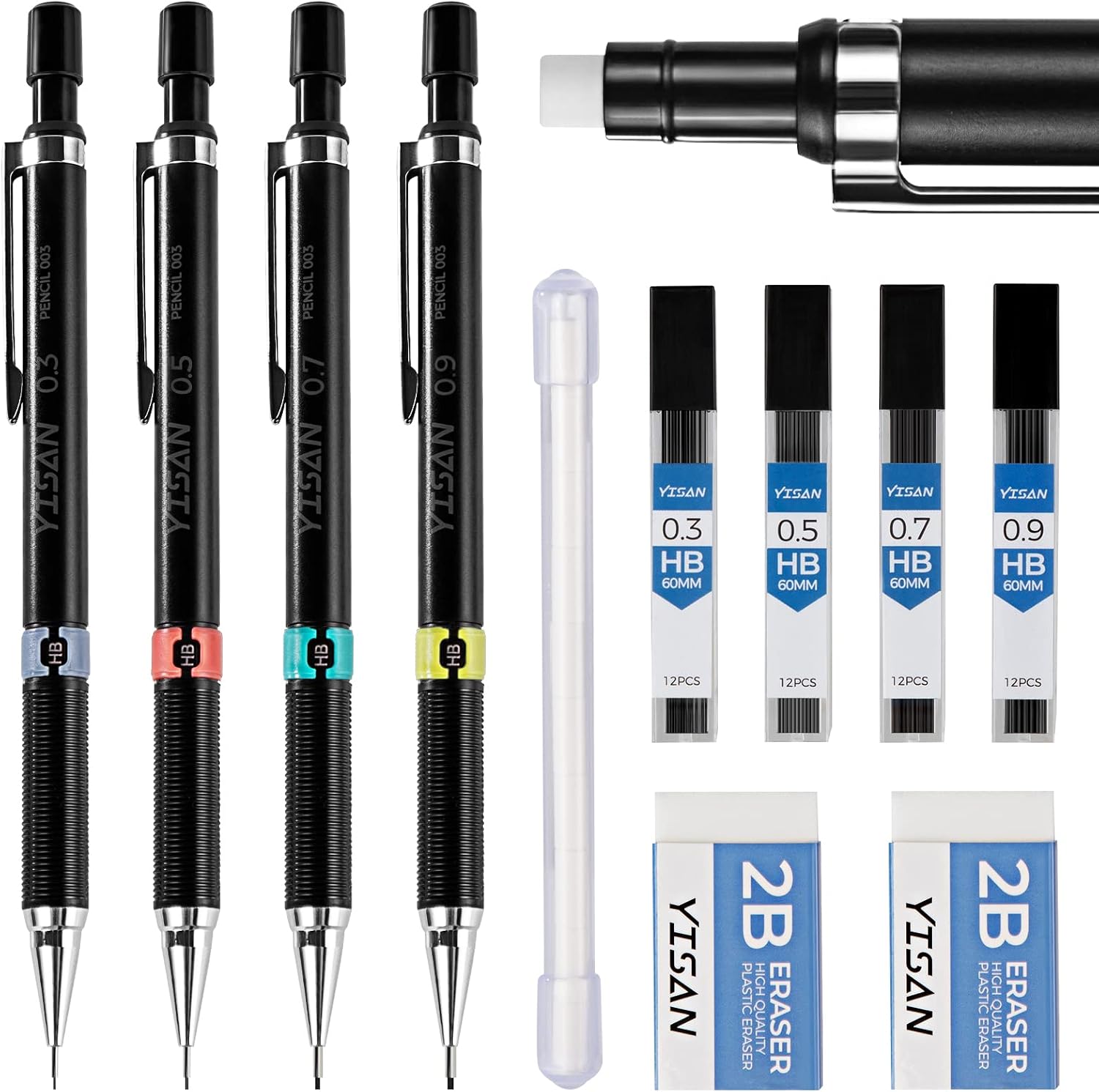 YISAN Druckbleistift-Set 0,3 bis 0,9 mm