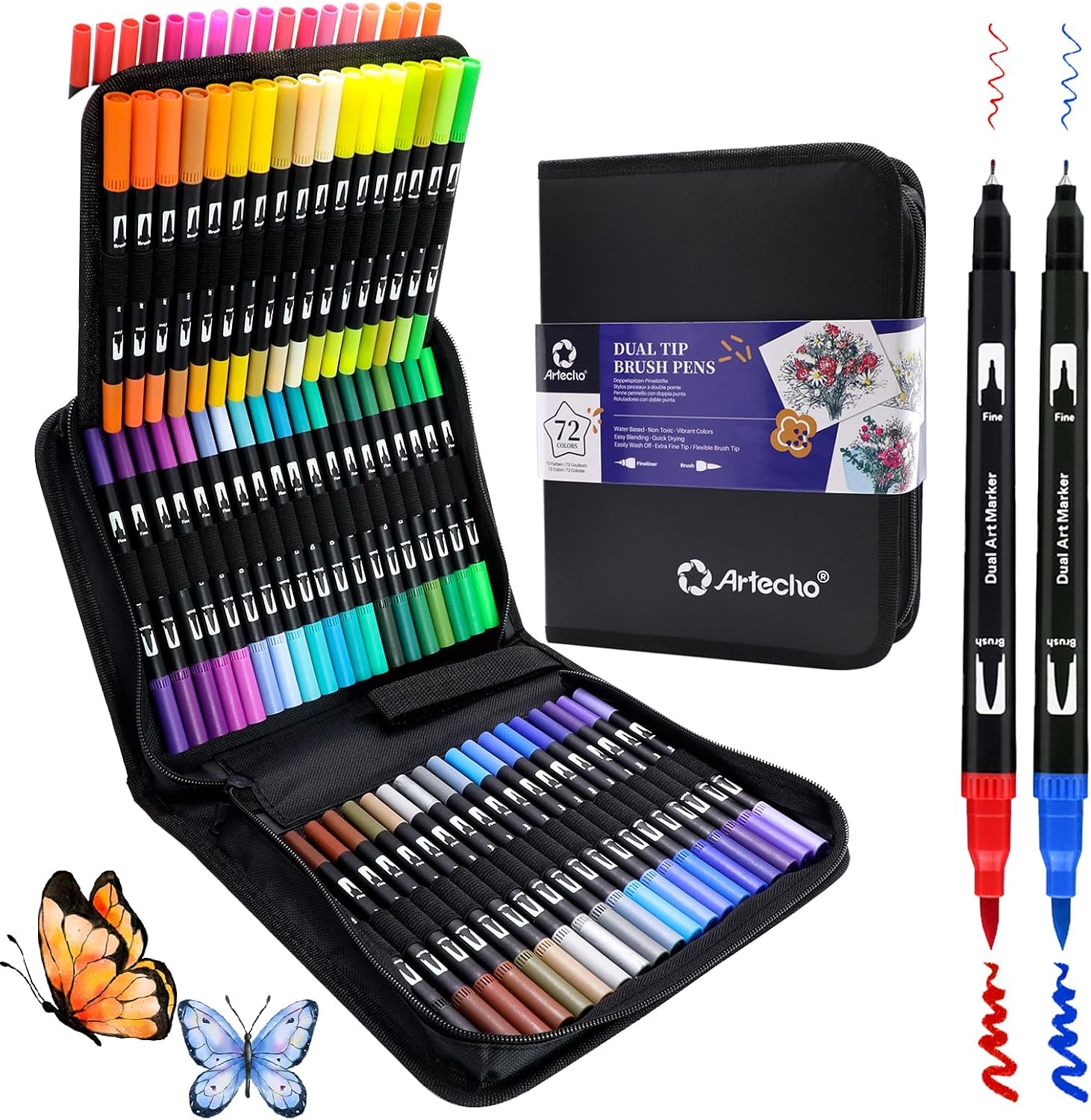 Artecho Artecho Dual Brush Pen Set, 72 Farben