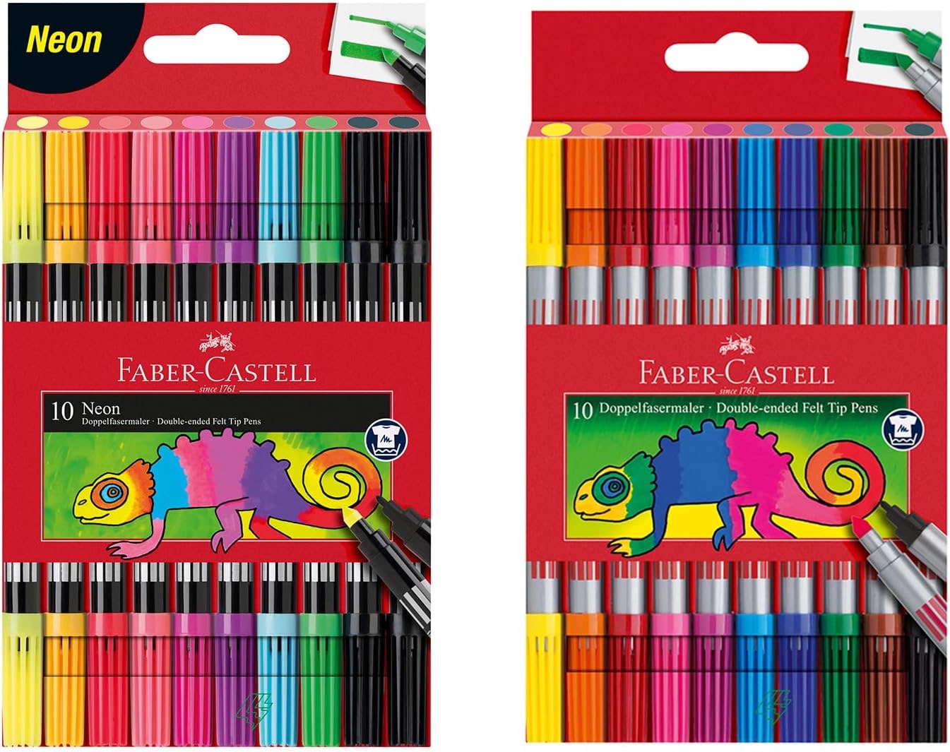 Faber-Castell Filzstifte Basic & Neon, 20 Doppelfasermaler