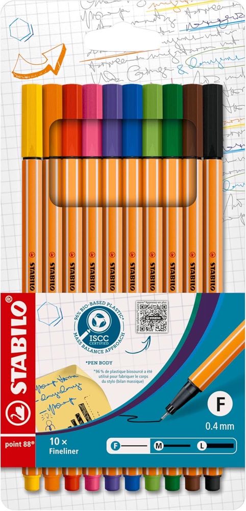 STABILO point 88 (ca. 6,99 €, B0007OEE2E)