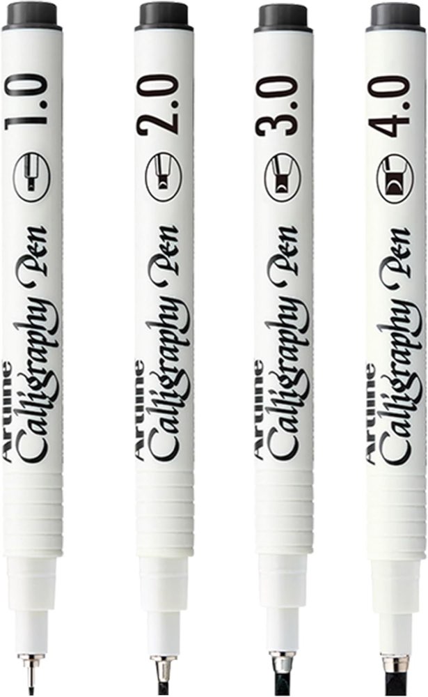 Artline Kalligraphiestifte, 4er-Set schwarz