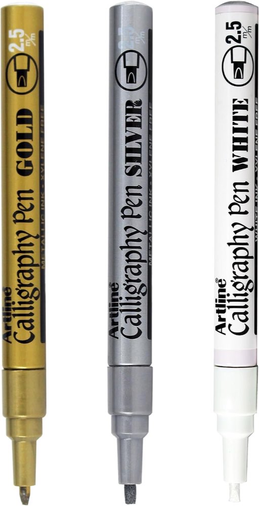 Artline Metallic-Marker Gold, Silber, Weiß