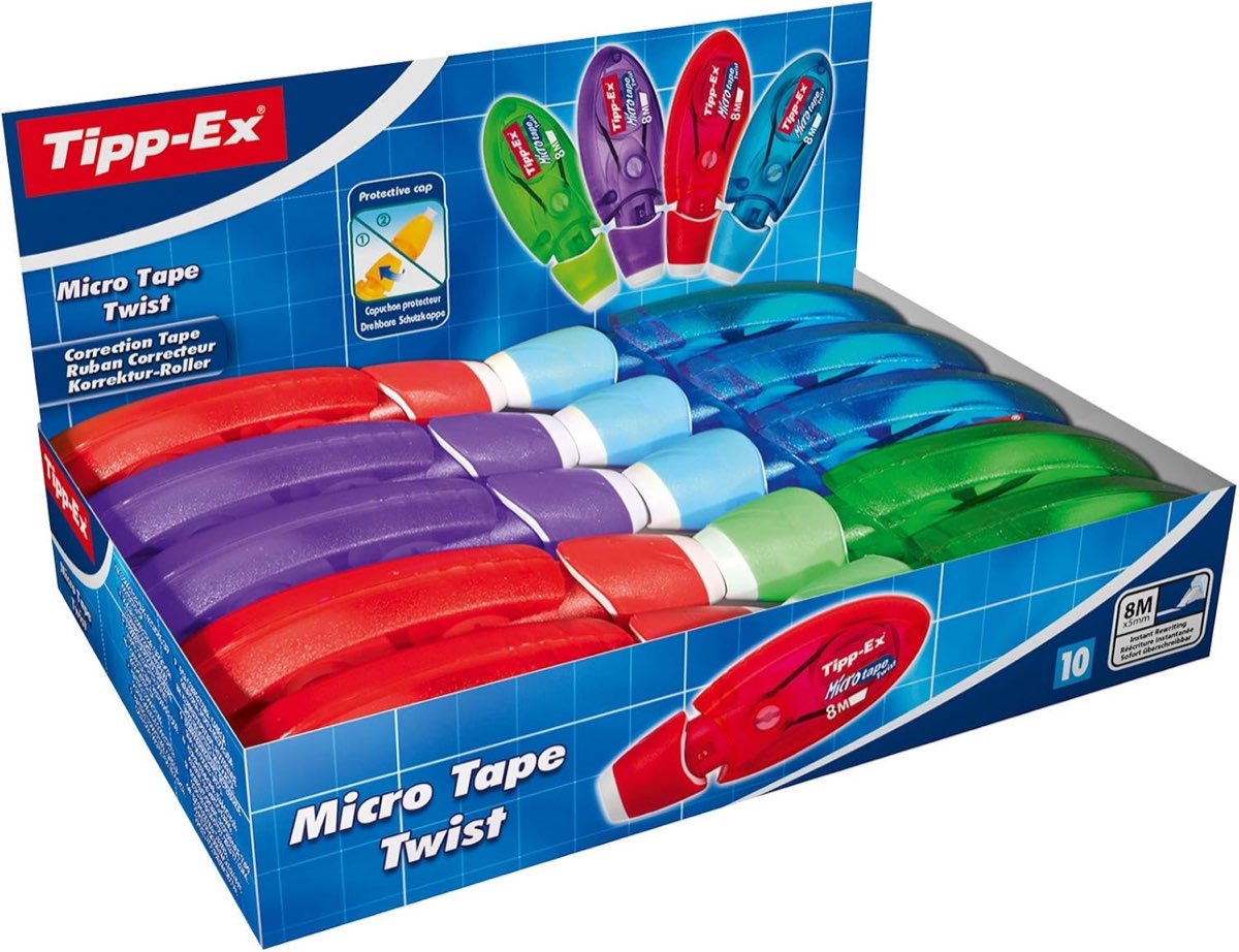 Tipp-Ex Micro Tape Twist, 10 Stück 8 m x 5 mm