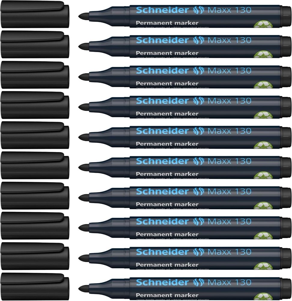Schneider Schneider Maxx 130 Permanent-Marker, schwarz, 10er