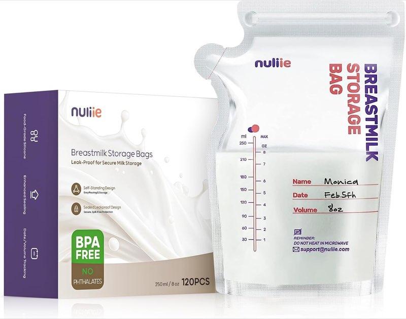 Nuliie Muttermilchbeutel 250 ml, 120 Stück