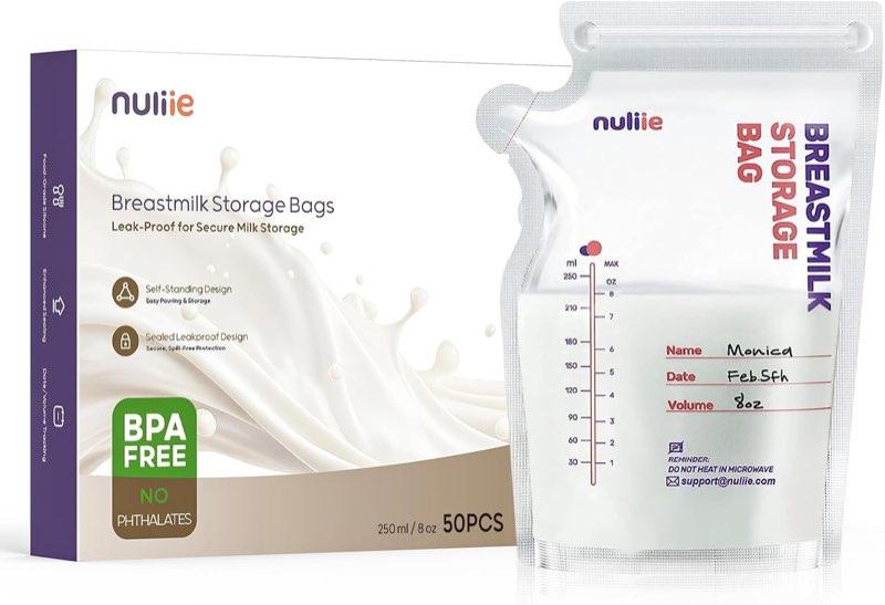 Nuliie Muttermilchbeutel 250 ml, 50 Stück