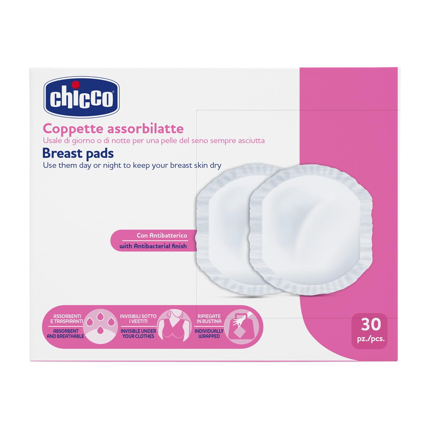 Chicco Stilleinlagen Natural Feeling, 30 Stück