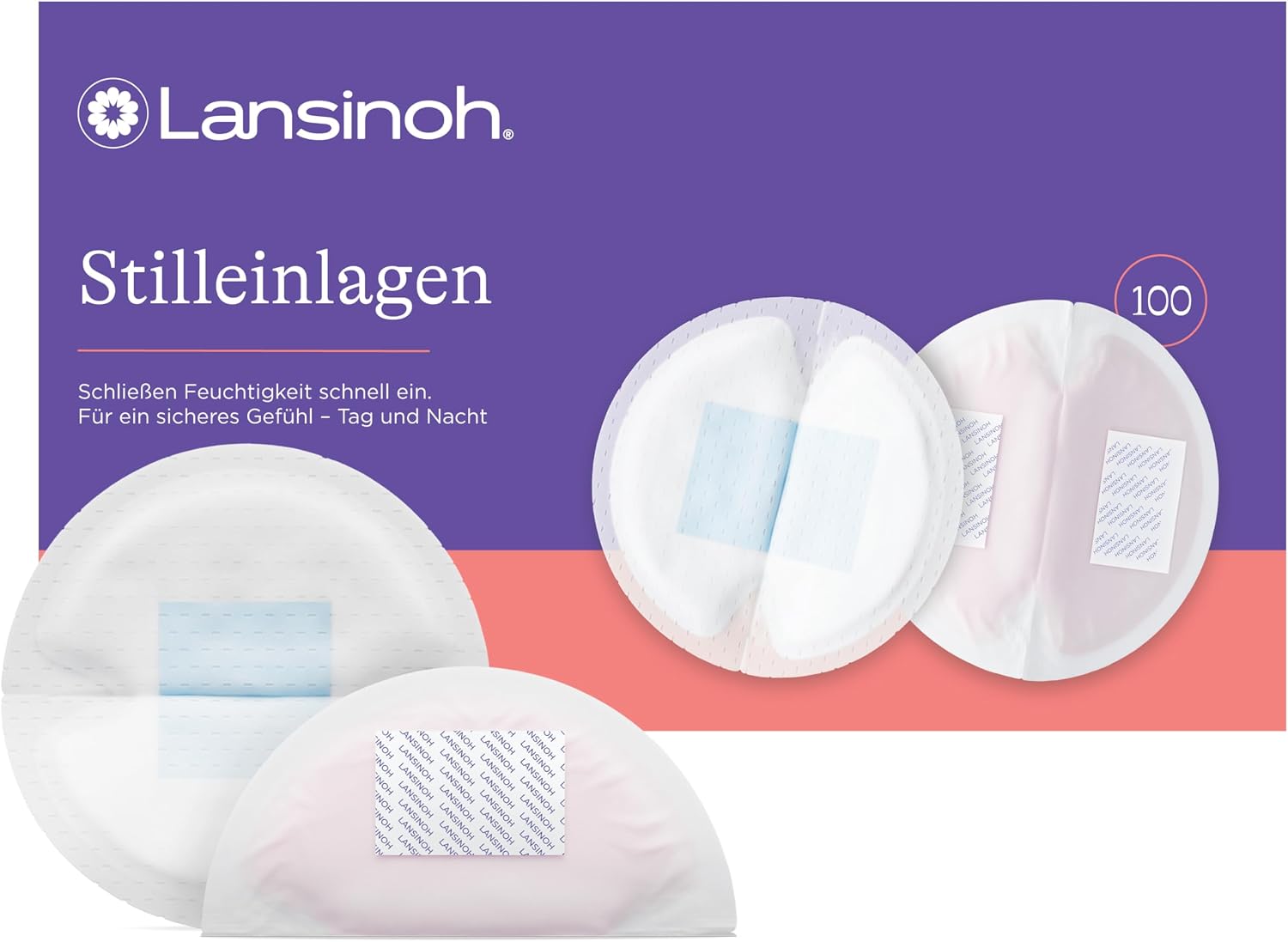 Lansinoh Lansinoh Stilleinlagen Blue Lock, 100 Stück - Produktbild