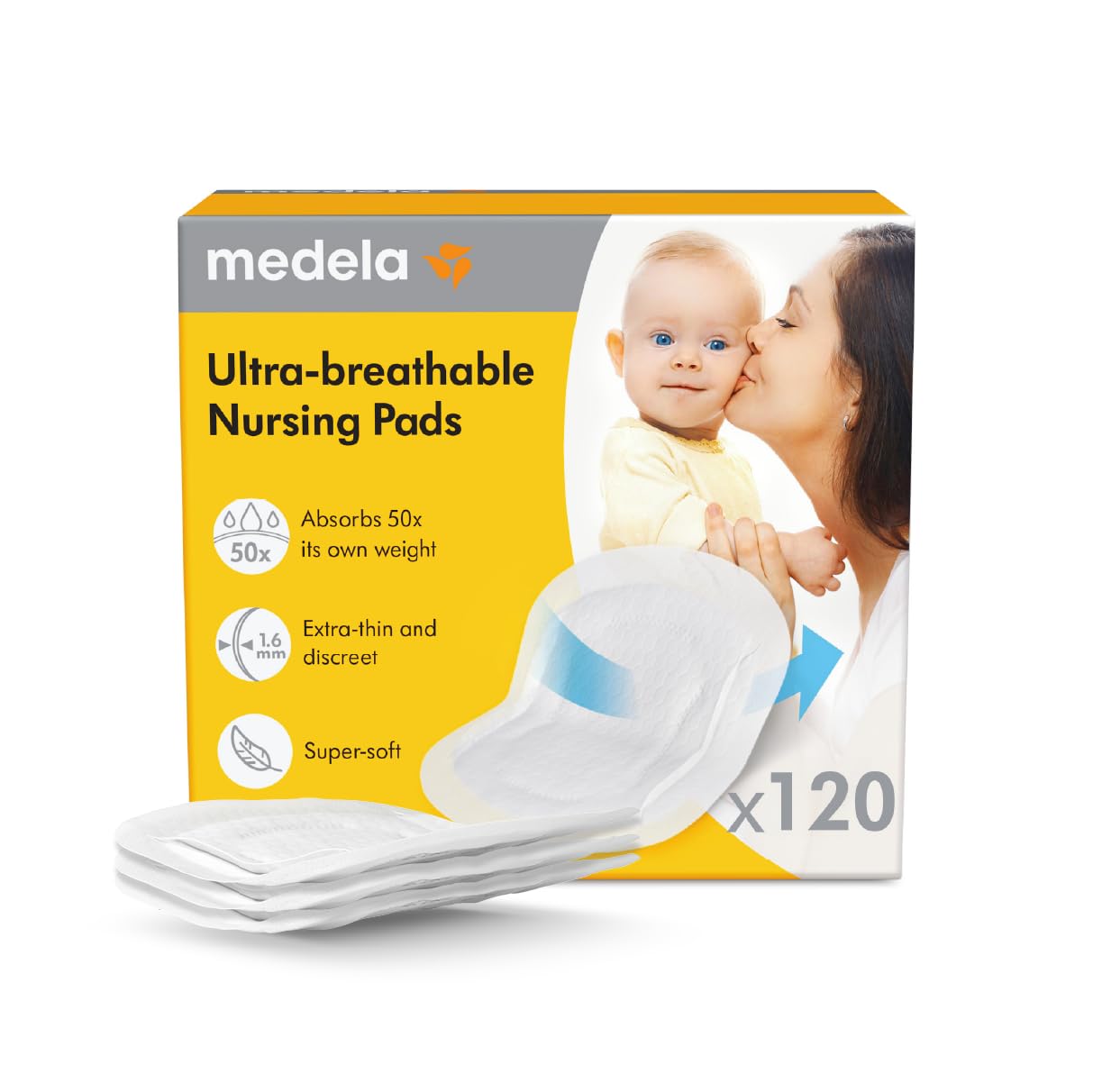 Medela Medela Ultra-atmungsaktive Stilleinlagen, 120 Stück - Produktbild