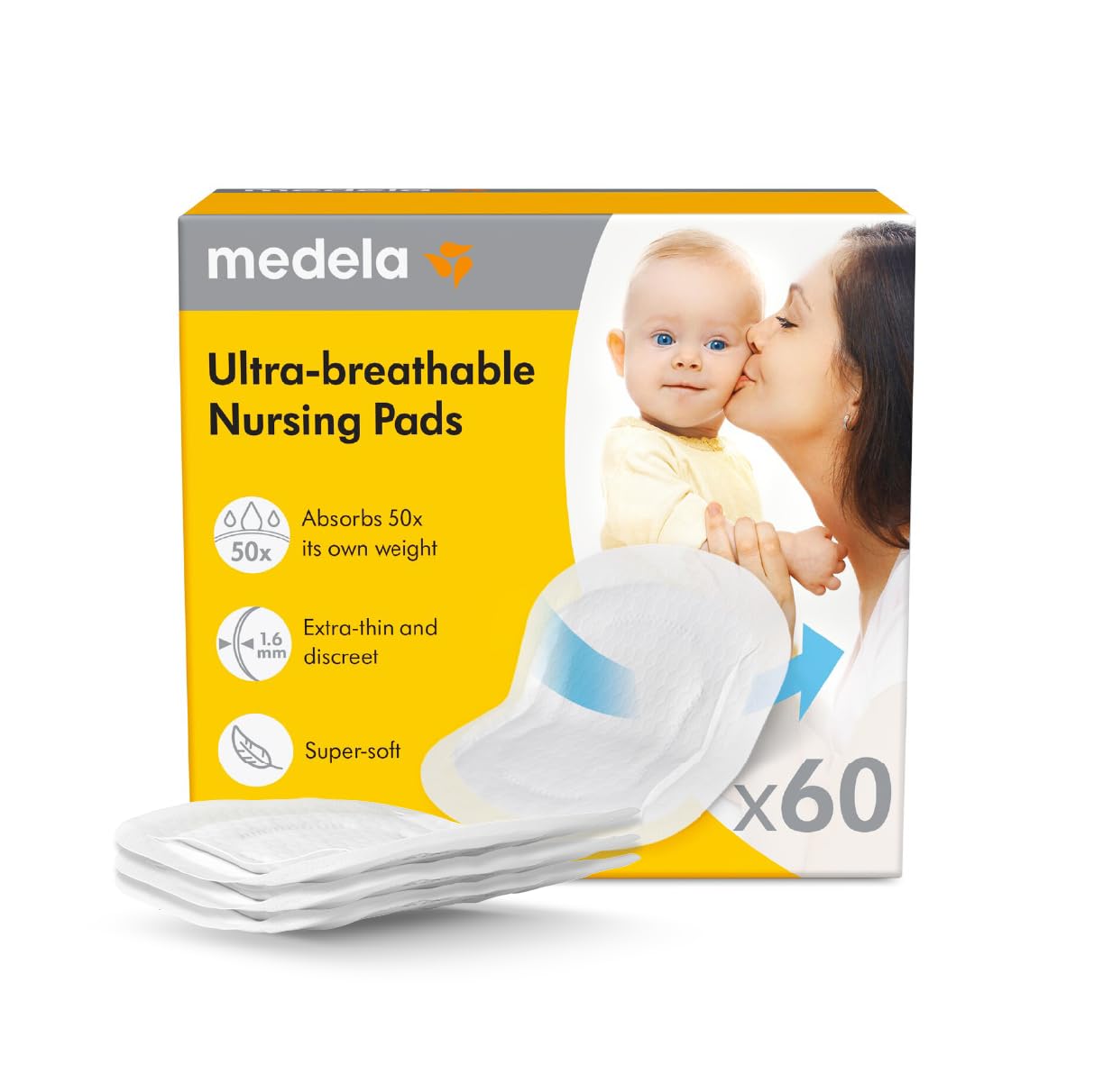 Medela Ultra-atmungsaktive Stilleinlagen, 60 Stück