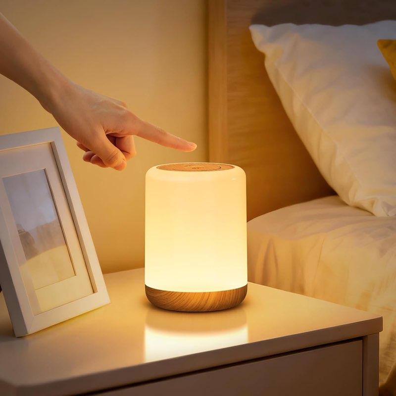 VIWAVE Nachttischlampe mit Stunden-Timer