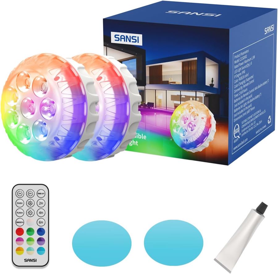 SANSI Unterwasserlicht RGB 2er