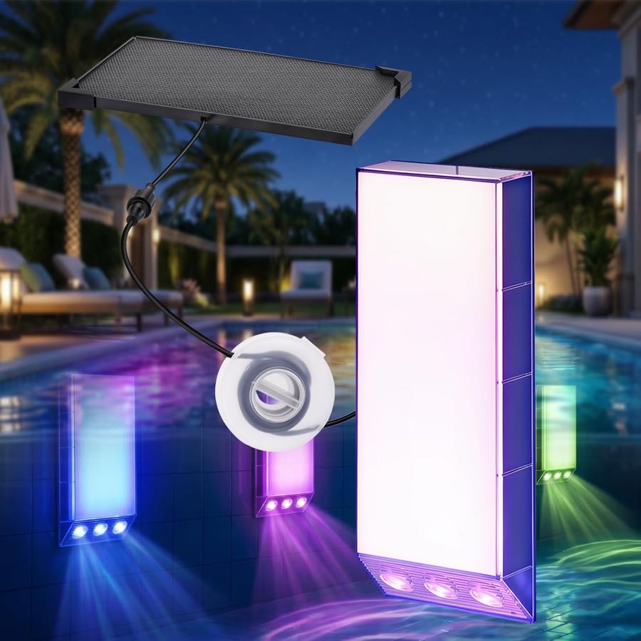 Tomshine Solar-Poollicht magnetisch