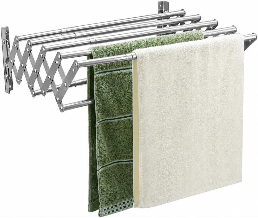 QWORK Wandtrockner 7 Stangen 42–80 cm