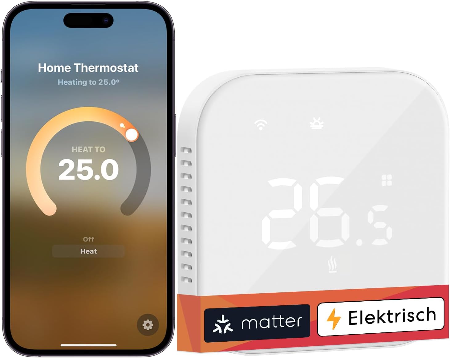 meross MTS215 Elektrothermostat Matter