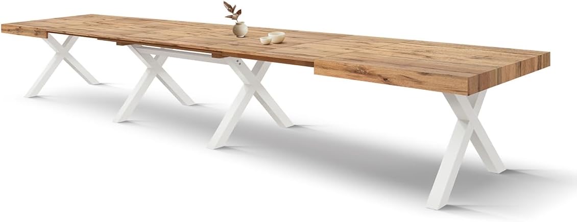 PAZZO DESIGN Roberta, 180 bis 480 cm, weiße X-Beine
