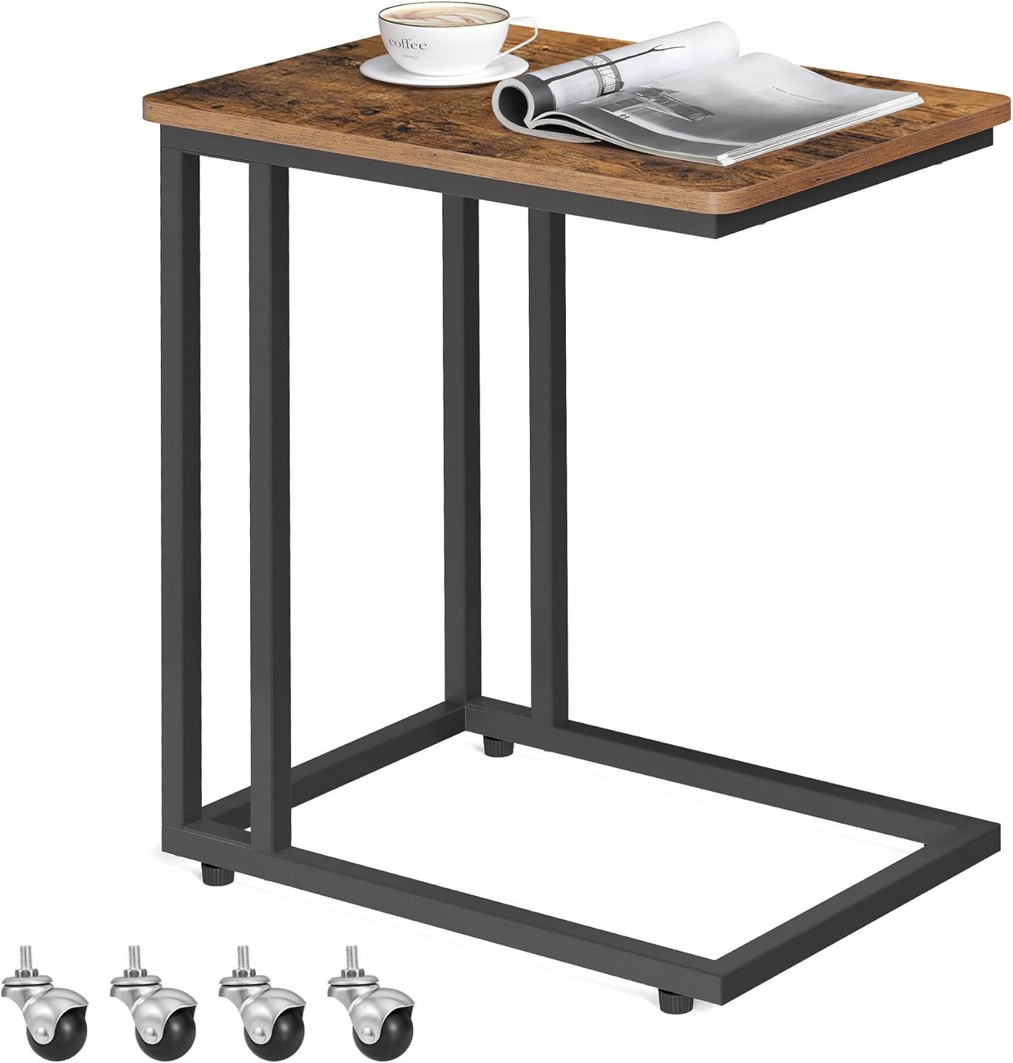 VASAGLE C-Form mit Rollen – Testsieger Beistelltisch