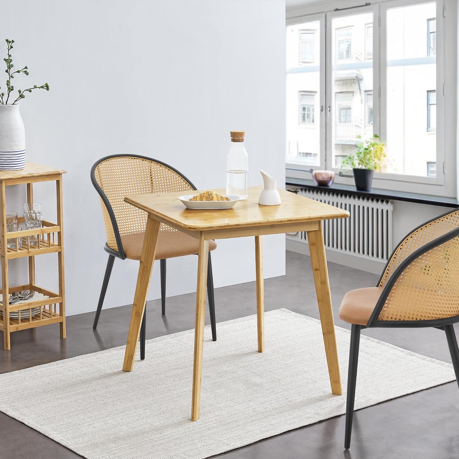 [en.casa] [en.casa] Närpes 70×70 cm, Bambus - Produktbild
