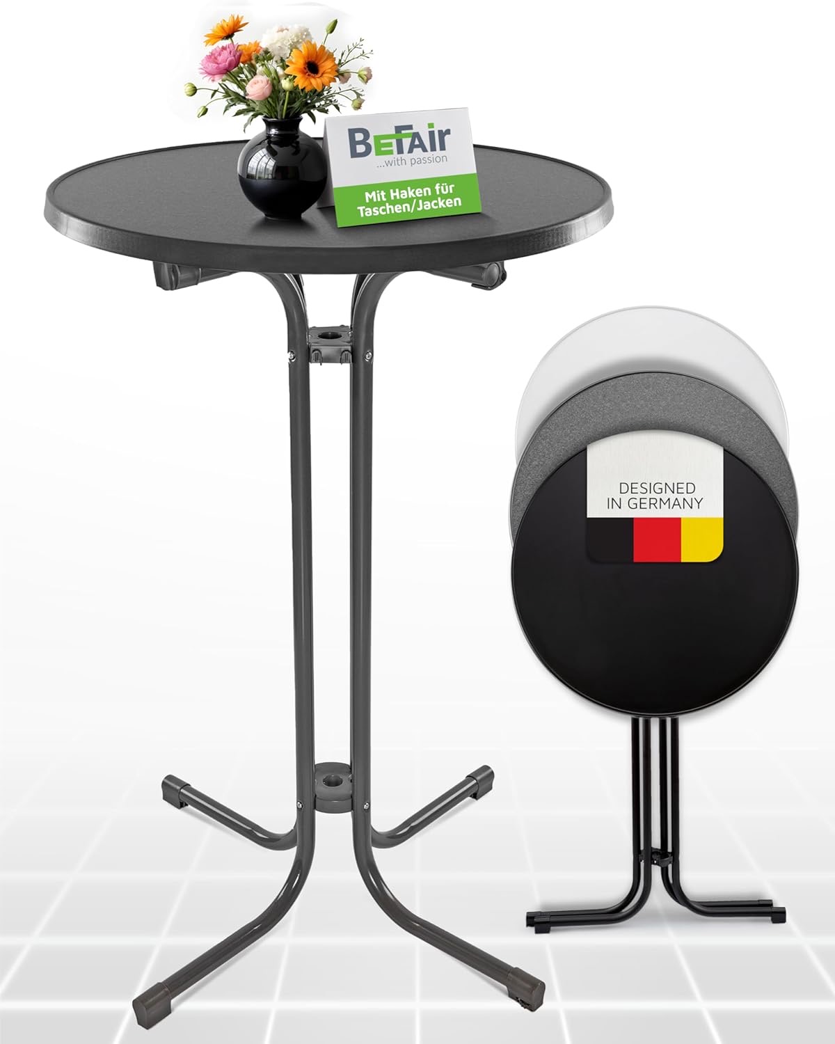 BeFair Stehtisch klappbar Ø80 cm