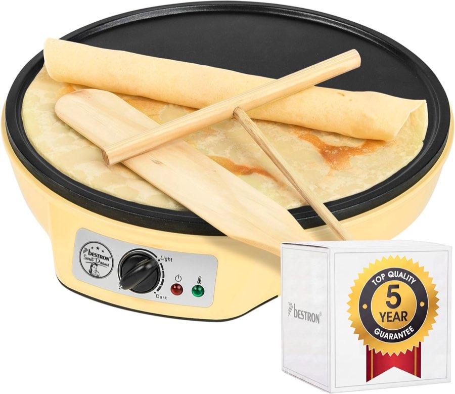 Bestron ASW602 Crêpes Maker Retro gelb 30 cm