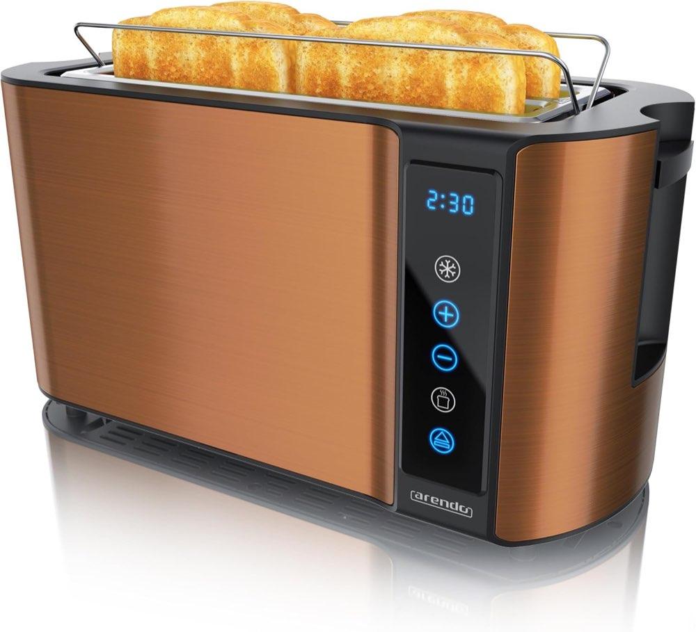 Arendo Frukost Touch Langschlitz Kupfer 1250 W