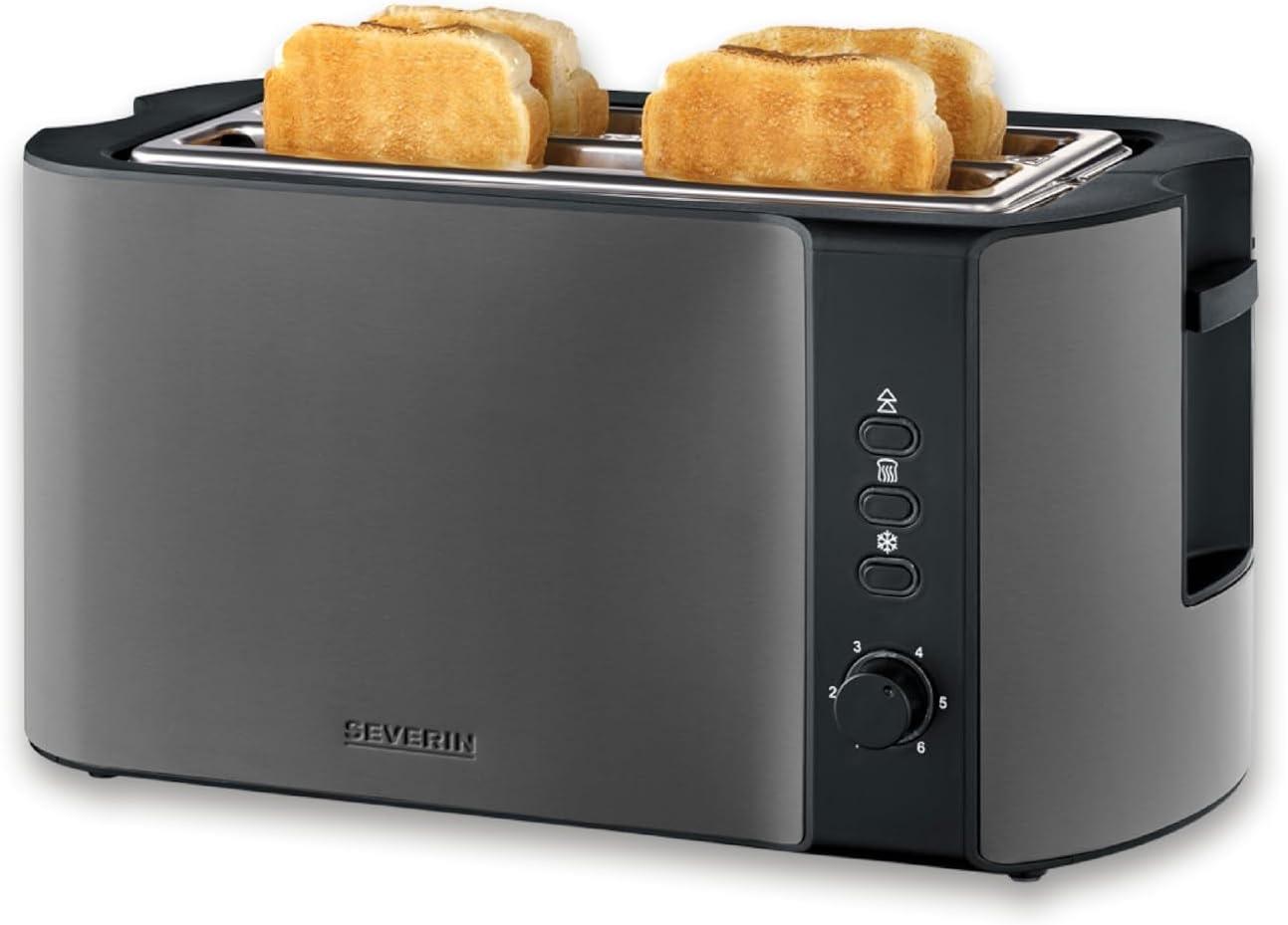 Severin AT 9341 Doppel-Langschlitz Dark Inox 1400 W