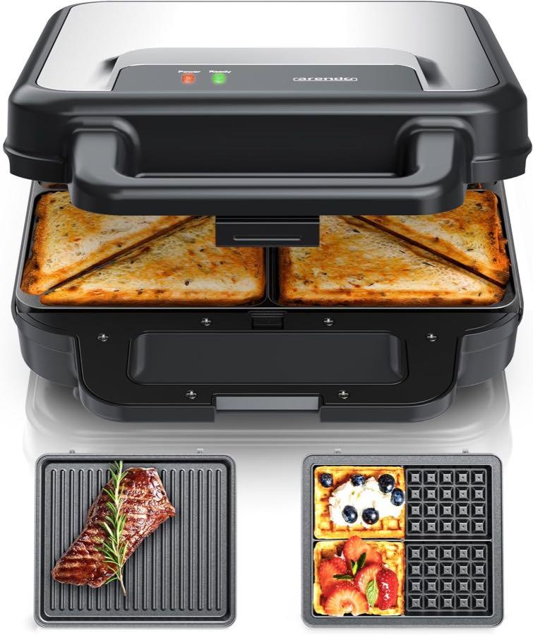 Arendo Sandwichmaker XXL 4er 3-in-1 1400 W