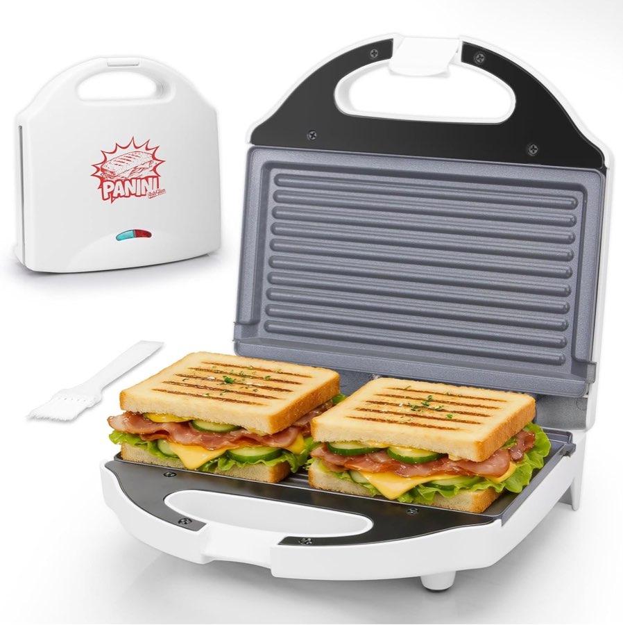 AshGlen Keramik-Mini-Panini-Presse 750 W