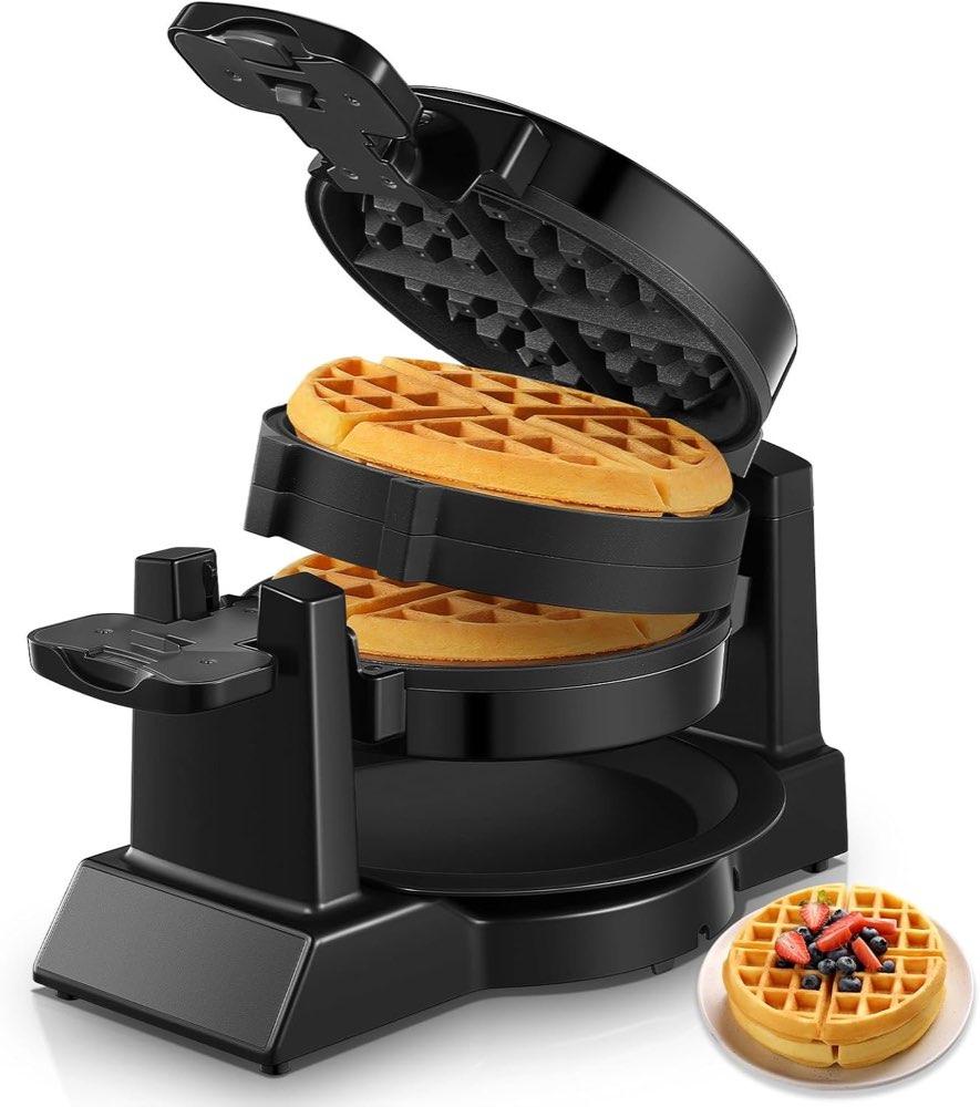 FOHERE Doppel belgisches Waffeleisen 180°