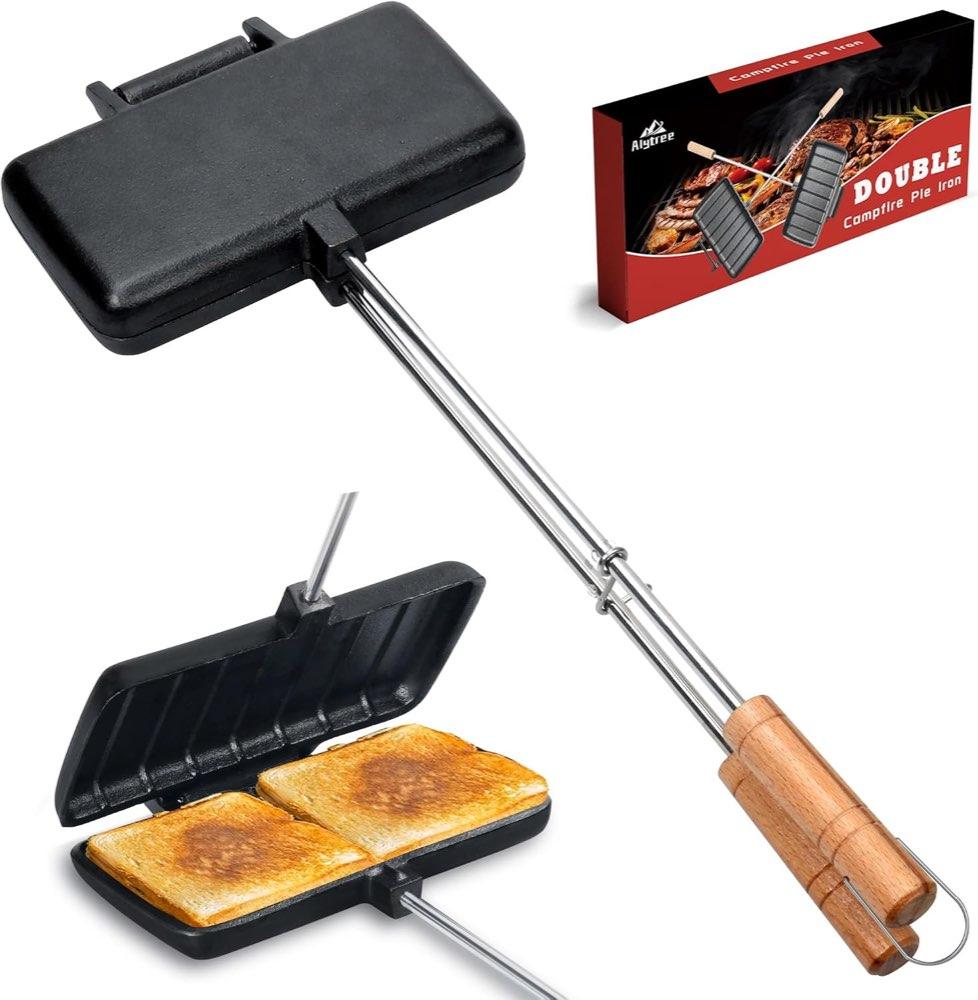 Alytree Waffeleisen/Pie Iron Gusseisen Camping
