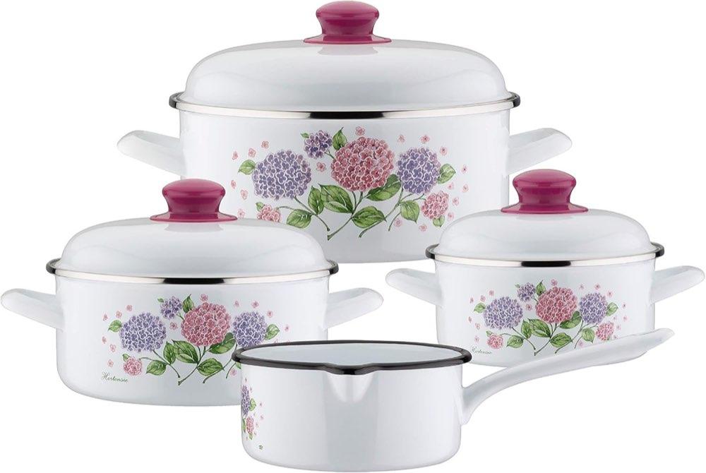 GSW Hortensie Kochtopf-Set 7-teilig