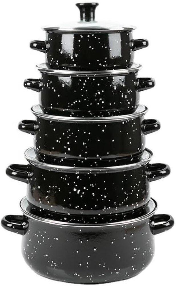 Herzberg HG04128 10-teiliges Emaille-Set