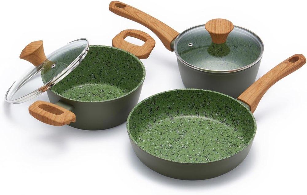 Jovire Keramik Antihaft-Set 5-teilig Grün