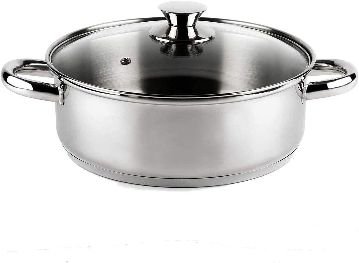 Vier CI28 Edelstahl-Kochtopf 28 cm / 6,8 l