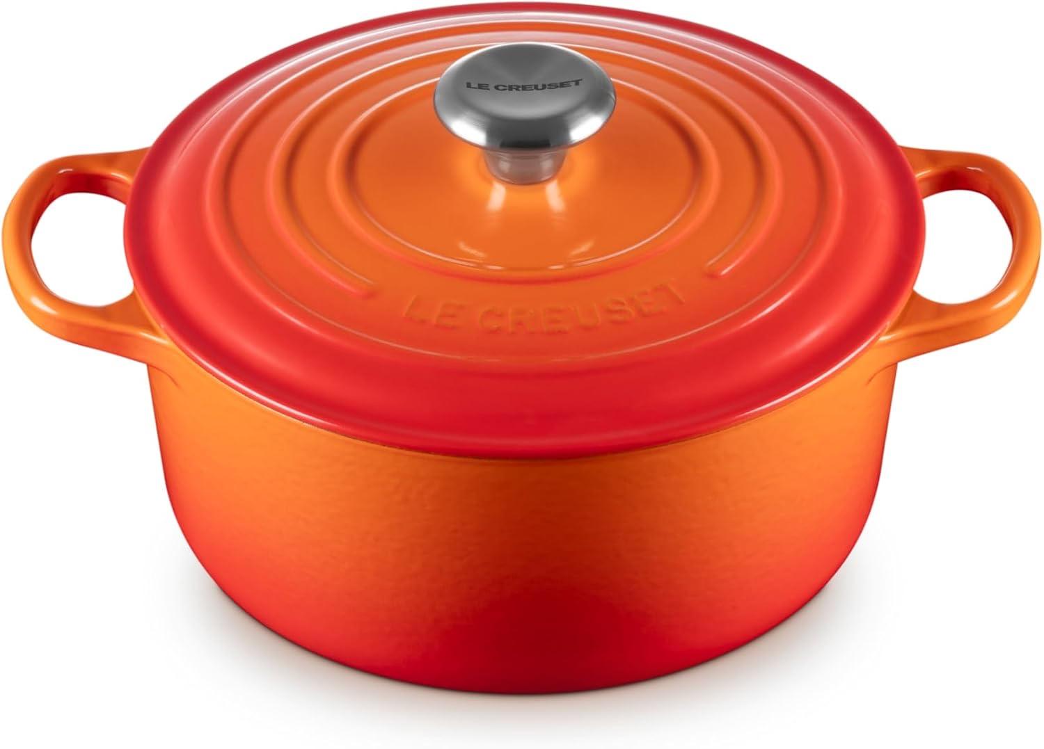 Le Creuset Signature Bräter 24 cm rund Ofenrot