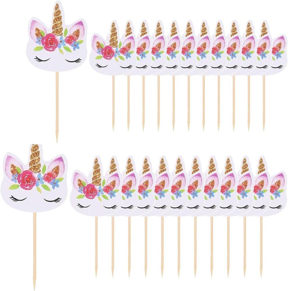 Yeenano 24 Einhorn Cupcake-Topper