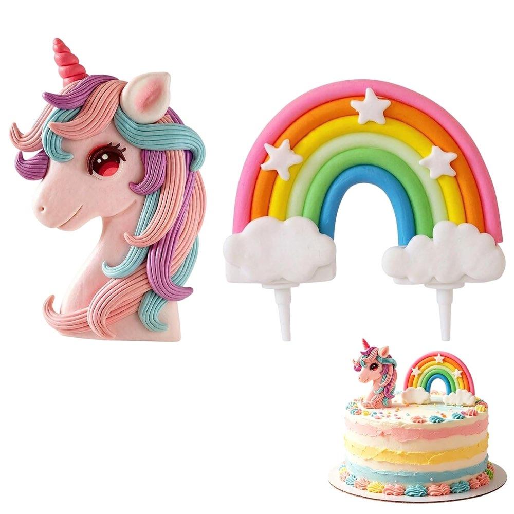 Yuwnd 2 Stück Einhorn-Tortendeko