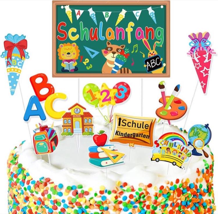 DPKOW 23× Einschulung Cupcake Topper