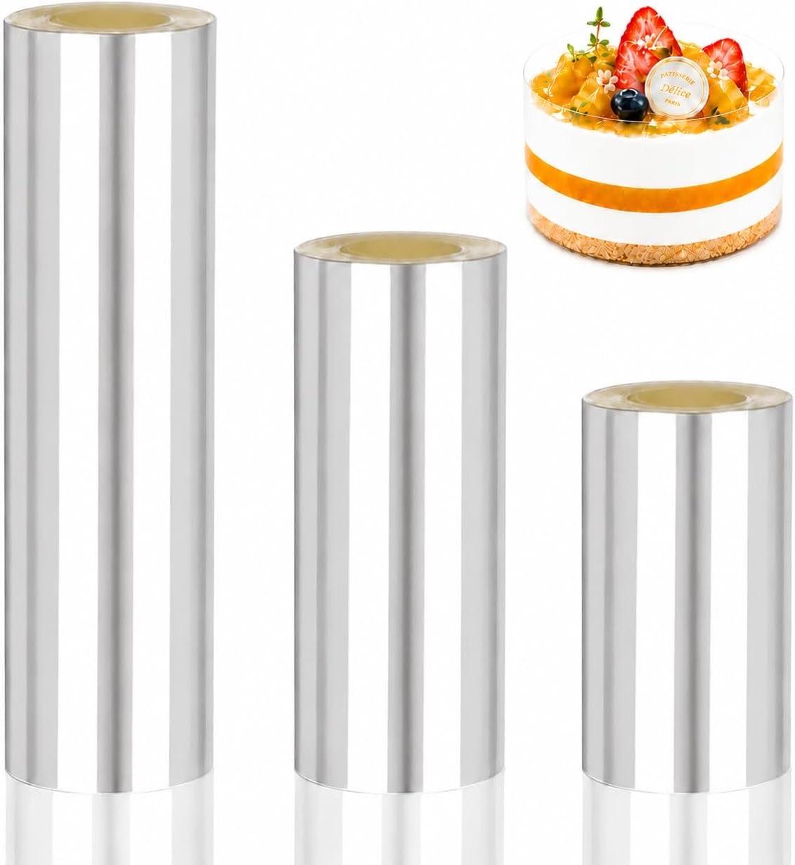 3er-Set Tortenrandfolie 8–15 cm × 10 m