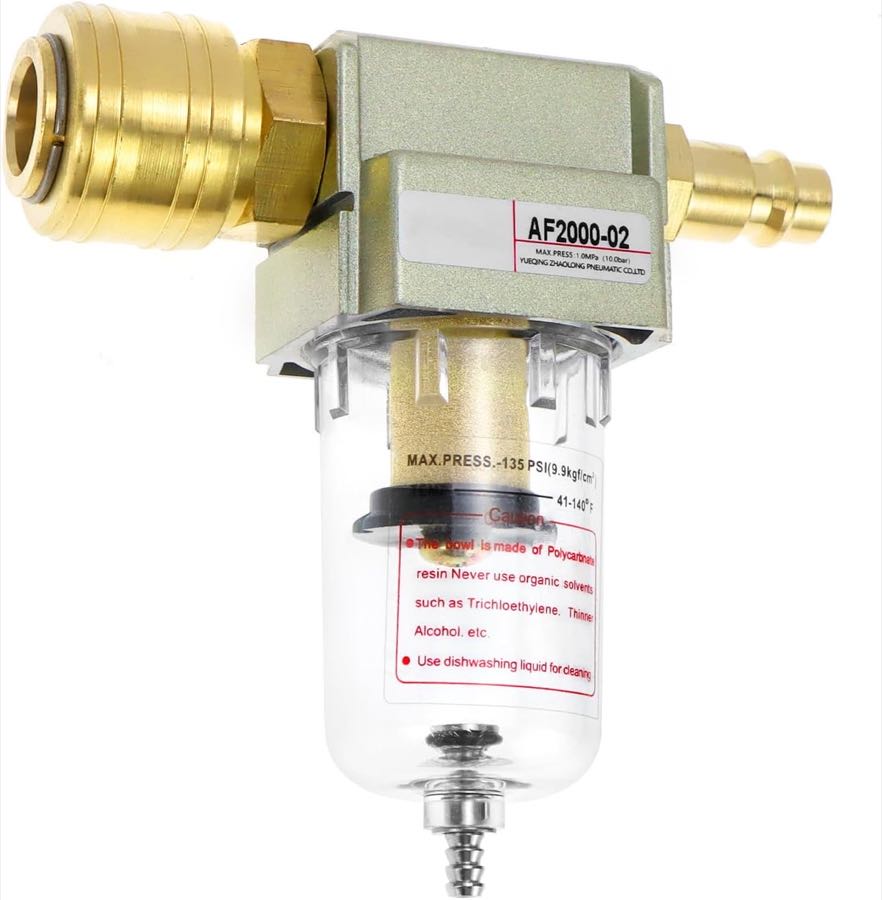 QWORK Druckluftfilter Wasser- und Ölabscheider 1/4 Zoll