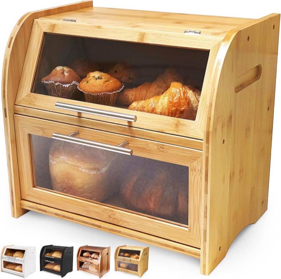 Brotkasten – Testsieger Apace Living Arise, 2 Etagen Bambus