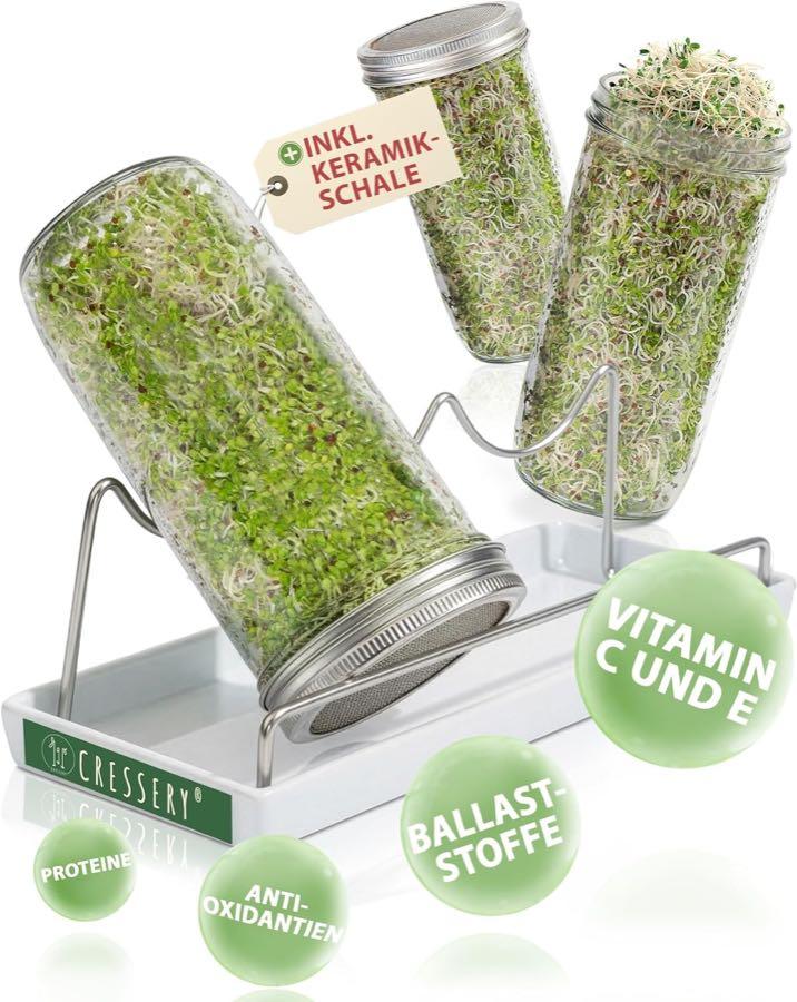 Sprossengläser – Testsieger Cressery 3×750 ml Keramikbank