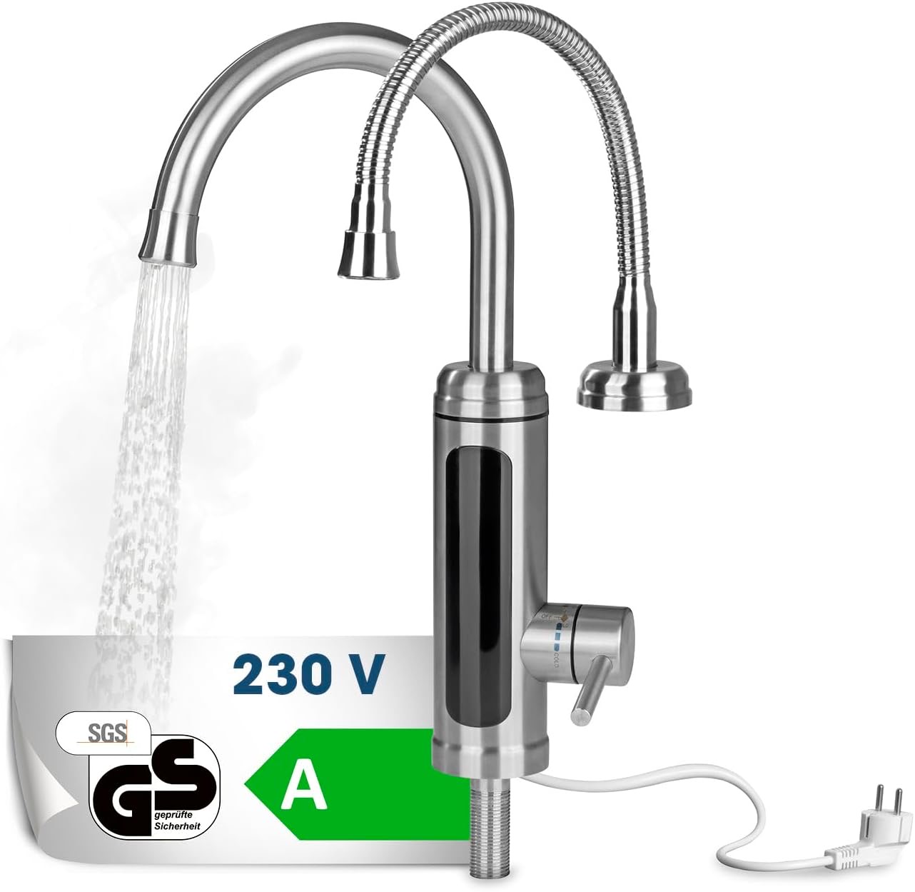 MAXXMEE MAXXMEE Edelstahl-Armatur mit LED